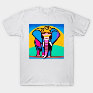 Colorful elephant spray paint art T-Shirt